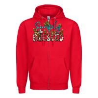 Red simply blessed Zipper Hoodie - JahusDesignShop