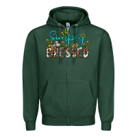 Sports Green simply blessed Zipper Hoodie - JahusDesignShop