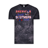 Cloud Black American heart southern soul Vintage Tee - texasbilliewilder