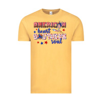 Vintage Mustard American heart southern soul Vintage Tee - texasbilliewilder