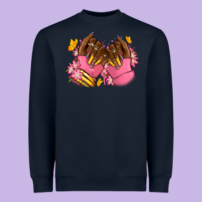 Heavyweight Sweatshirt Pink afro nails