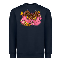 Navy Pink afro nails Heavyweight Sweatshirt - RanaPortraitStore