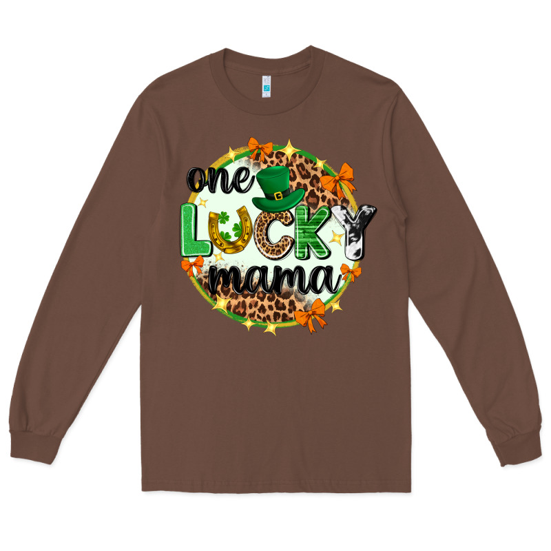 One Lucky Mama  St. Patricks Day Long Sleeve Tee by Neo Western | Teevron