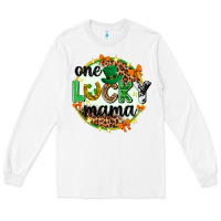 White One lucky mama  St. Patricks Day Long Sleeve Tee - Neo Western