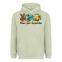 Matcha peace love school bus Heavyweight Hoodie - NancyCooperArtShop