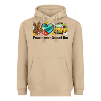 Mushroom peace love school bus Heavyweight Hoodie - NancyCooperArtShop