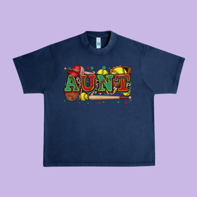 Aunt Softball Urban Heavy Tee Designed By Zillion Design Studio