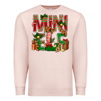 Pale Pink Christmas mini Elf Premium Sweatshirt - NancyCooperArtShop