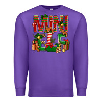 Purple Christmas mini Elf Premium Sweatshirt - NancyCooperArtShop