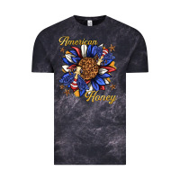 Cloud Black American honey with bee Vintage Tee - texasbilliewilder