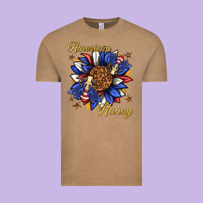Vintage Tee American honey with bee