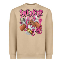 Mushroom Pink and white sneaker girl Heavyweight Sweatshirt - RanaPortraitStore