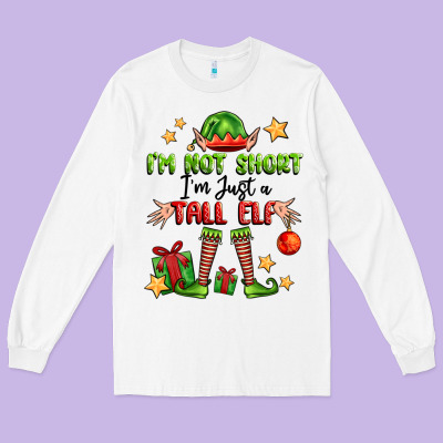 Im Not  Im Just A Tall Elf Long Sleeve Tee Designed By Fadigitalartstudio