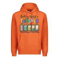 Carrot battery life of a teacher monday friday Premium Hoodie - MaliasSmallBusiness