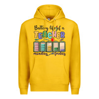 Lemon battery life of a teacher monday friday Premium Hoodie - MaliasSmallBusiness