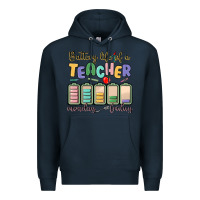 Navy battery life of a teacher monday friday Premium Hoodie - MaliasSmallBusiness