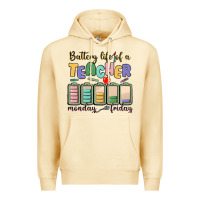 Pina Colada battery life of a teacher monday friday Premium Hoodie - MaliasSmallBusiness