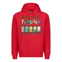 Red battery life of a teacher monday friday Premium Hoodie - MaliasSmallBusiness