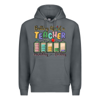 Rock battery life of a teacher monday friday Premium Hoodie - MaliasSmallBusiness