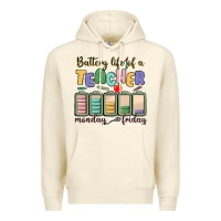 Sandshell battery life of a teacher monday friday Premium Hoodie - MaliasSmallBusiness