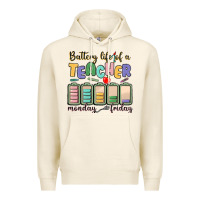 Tofu battery life of a teacher monday friday Premium Hoodie - MaliasSmallBusiness