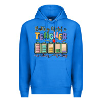 True Royal battery life of a teacher monday friday Premium Hoodie - MaliasSmallBusiness