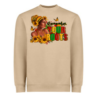 Mushroom Remember your roots Afro American Heavyweight Sweatshirt - RanaPortraitStore