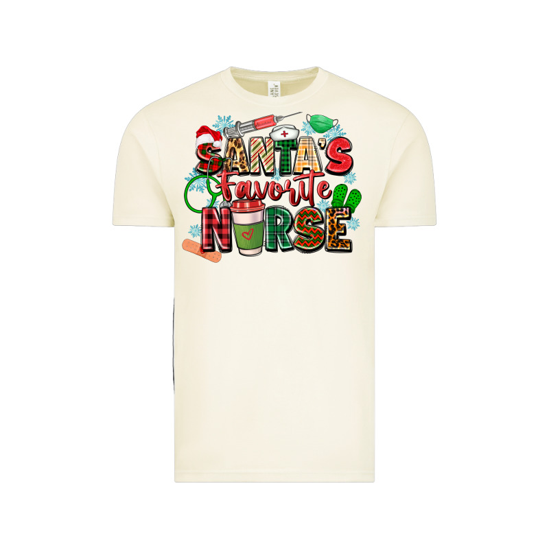 Santas Favorite Nurse Vintage Tee by Zillion Design Studio | Teevron