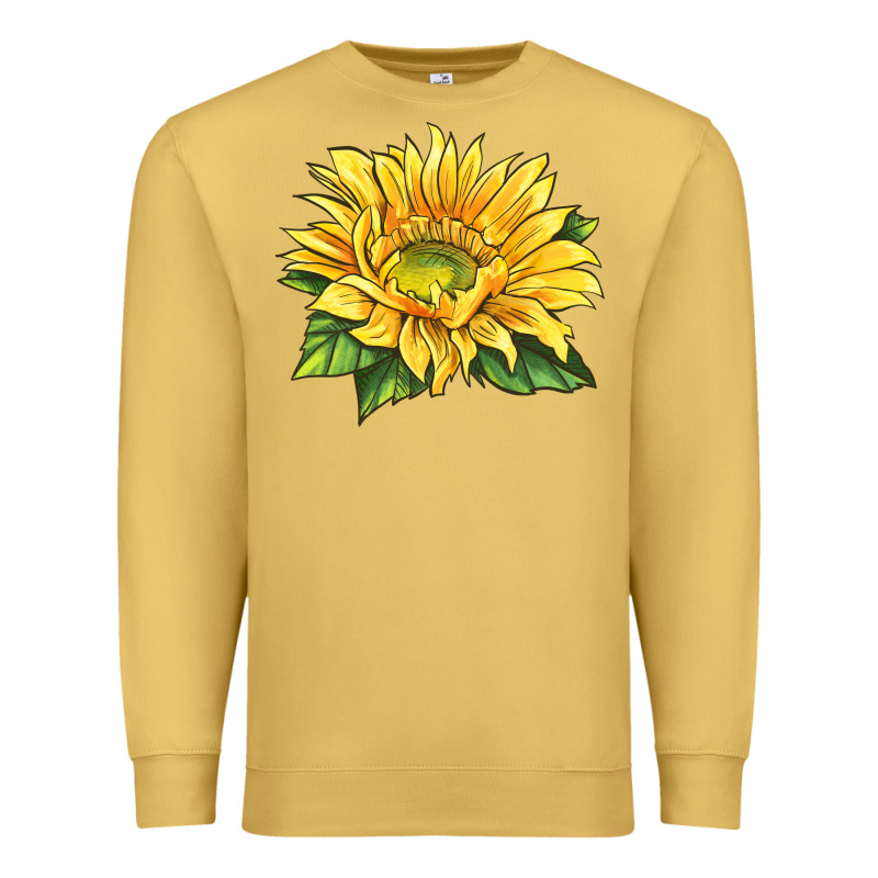 Starburst Greenburst Sunflower Premium Sweatshirt by LillyAllenDesigns | Teevron