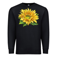 Black starburst greenburst sunflower Premium Sweatshirt - LillyAllenDesigns