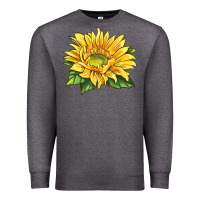 Charcoal Heather starburst greenburst sunflower Premium Sweatshirt - LillyAllenDesigns