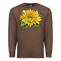 Chestnut starburst greenburst sunflower Premium Sweatshirt - LillyAllenDesigns