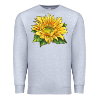 Heather Grey starburst greenburst sunflower Premium Sweatshirt - LillyAllenDesigns