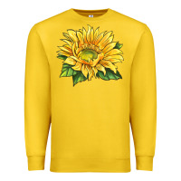 Lemon starburst greenburst sunflower Premium Sweatshirt - LillyAllenDesigns