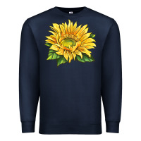 Navy starburst greenburst sunflower Premium Sweatshirt - LillyAllenDesigns
