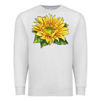 Oatmeal Heather starburst greenburst sunflower Premium Sweatshirt - LillyAllenDesigns