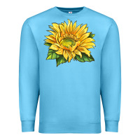 Ocean Blue starburst greenburst sunflower Premium Sweatshirt - LillyAllenDesigns