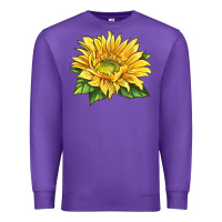 Purple starburst greenburst sunflower Premium Sweatshirt - LillyAllenDesigns