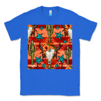 True Royal bull skull cactus seamless pattern Classic Tee - BundleAndBundleShop