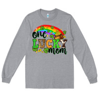 Heather Grey One lucky mom St. Patricks Day Long Sleeve Tee - Neo Western