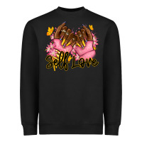 Black Self love pink afro nails Heavyweight Sweatshirt - RanaPortraitStore
