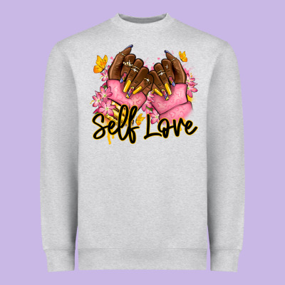 Heavyweight Sweatshirt Self love pink afro nails