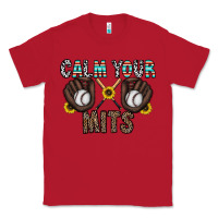 Red calm your mits baseball Classic Tee - CowhideDigitalArt