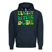 Navy lucky little dude Zipper Hoodie - Artiststas