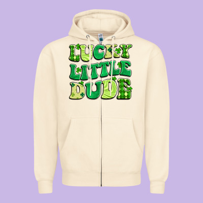 Lucky Little Dude Zipper Hoodie Designed By Artiststas