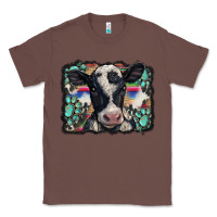 Chestnut western background turquoises gemstones black and white baby cow Classic Tee - BarkalooDesign