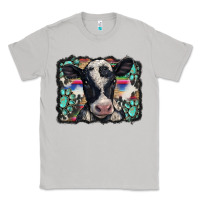 Moon Dust western background turquoises gemstones black and white baby cow Classic Tee - BarkalooDesign