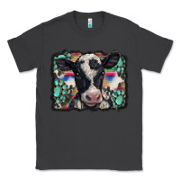 Smoke western background turquoises gemstones black and white baby cow Classic Tee - BarkalooDesign