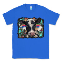 True Royal western background turquoises gemstones black and white baby cow Classic Tee - BarkalooDesign