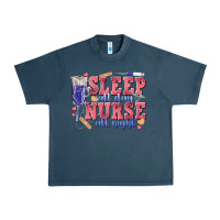 Midnight Navy sleep all day nurse all night Urban Heavy Tee - texasbilliewilder
